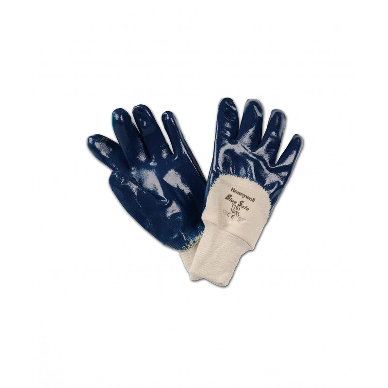 Gants de protection en coton enduit nitrile, usage général (T101) Bluesafe Knit 3/4