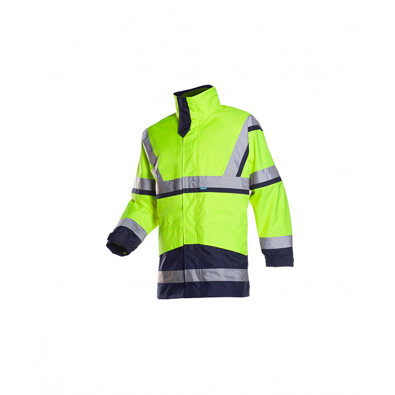 Vêtement de travail Parka étanche haute visibilité avec veste softshell détachable Powell (401A) personnalisable