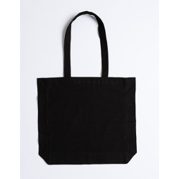 Coton bag with sidefold, long handles
