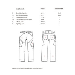 Vêtement de travail Pantalon de service X-treme avec tissu extensible dans 4 sens personnalisable