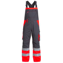 Vêtement de travail Cotte à bretelles Safety EN ISO 20471 avec élastique sur côtés personnalisable