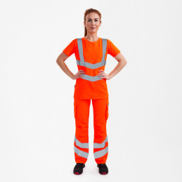 Vêtement de travail T-shirt à manches courtes pour femmes Safety personnalisable