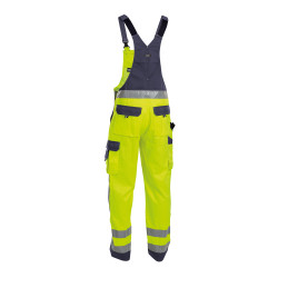Vêtement de travail Cotte à bretelles haute visibilité avec poches genoux DASSY® Toulouse personnalisable