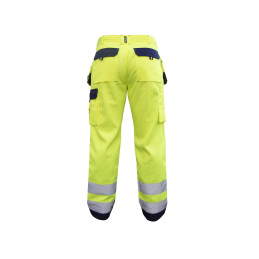 Vêtement de travail Pantalon haute visibilité multipoches avec poches genoux DASSY® Glasgow personnalisable