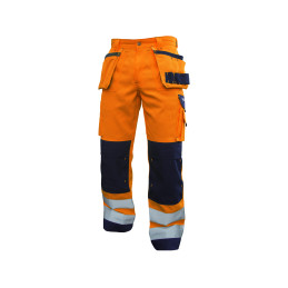 Vêtement de travail Pantalon haute visibilité multipoches avec poches genoux DASSY® Glasgow personnalisable