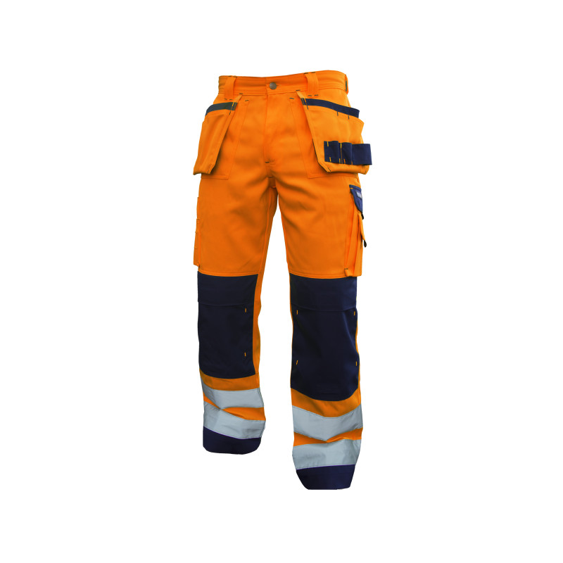 Vêtement de travail Pantalon haute visibilité multipoches avec poches genoux DASSY® Glasgow personnalisable