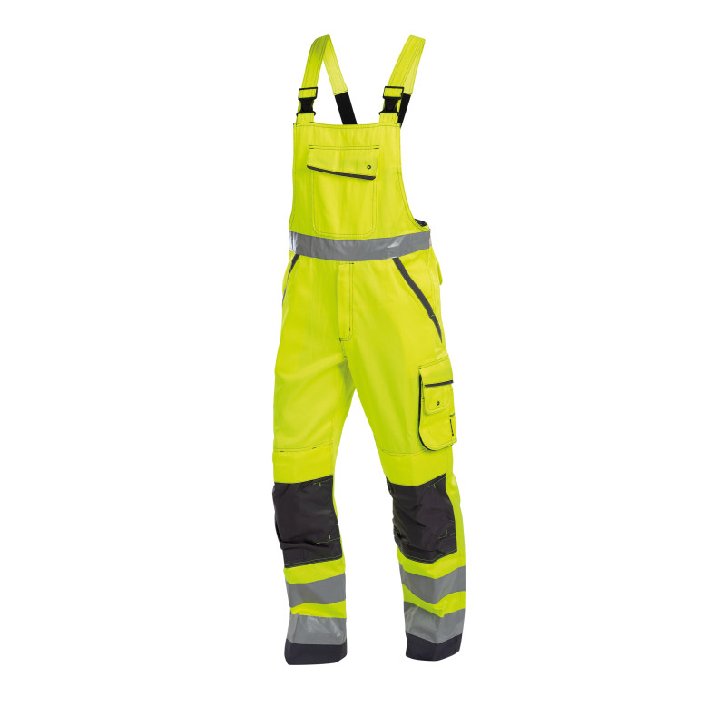 Vêtement de travail Cotte à bretelles haute visibilité avec poches genoux DASSY® Malmedy personnalisable