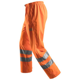 Vêtement de travail Pantalon de pluie PU haute visibilité, Classe 2 personnalisable