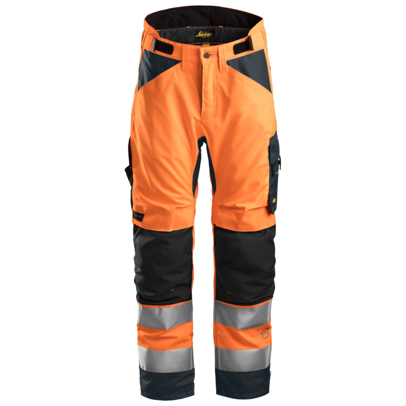 Vêtement de travail AllroundWork, Pantalon d’hiver 37.5 haute visibilité, Classe 2 personnalisable