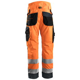 Vêtement de travail AllroundWork, Pantalon d’hiver 37.5 haute visibilité, Classe 2 personnalisable