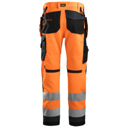 Vêtement de travail AllroundWork, Pantalon+ haute visibilité avec poches holster, Classe 2 personnalisable