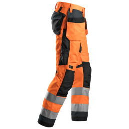 Vêtement de travail AllroundWork, Pantalon+ haute visibilité avec poches holster, Classe 2 personnalisable