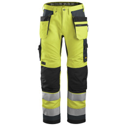 Vêtement de travail AllroundWork, Pantalon+ haute visibilité avec poches holster, Classe 2 personnalisable