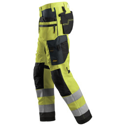 Vêtement de travail AllroundWork, Pantalon+ haute visibilité avec poches holster, Classe 2 personnalisable