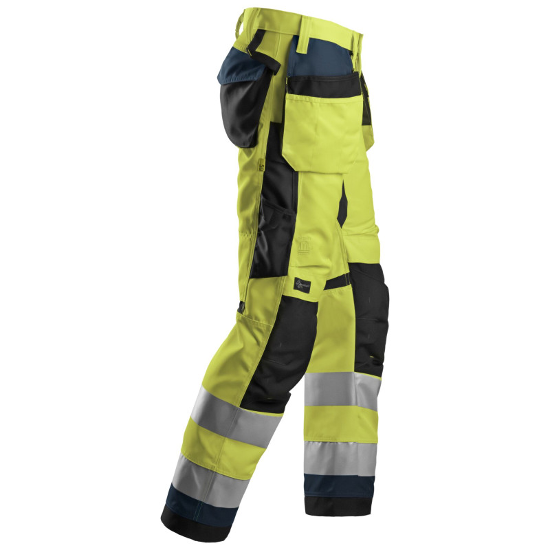 Vêtement de travail AllroundWork, Pantalon+ haute visibilité avec poches holster, Classe 2 personnalisable