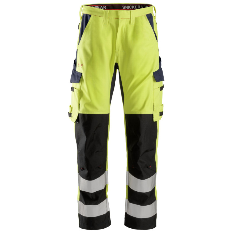 Vêtement de travail ProtecWork, Pantalon avec renforts sur les tibias, haute visibilité, Classe 2 personnalisable