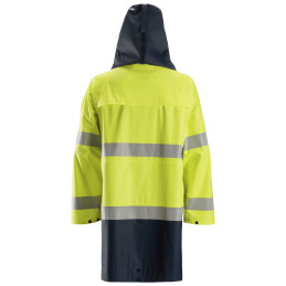 Vêtement de travail ProtecWork, Veste de pluie en PU, Haute visibilité de classe 3 personnalisable