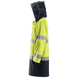 Vêtement de travail ProtecWork, Veste de pluie en PU, Haute visibilité de classe 3 personnalisable
