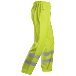 Vêtement de travail ProtecWork, pantalon de pluie en PU, classe 2, haute visibilité personnalisable