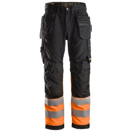 AllroundWork, Pantalon+ avec poches holster, haute visibilité, Classe 1