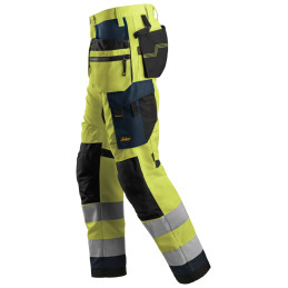 Vêtement de travail AllroundWork, Pantalon+ haute visibilité avec poches holster, Classe 2 personnalisable