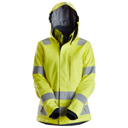 Vêtement de travail ProtecWork, Veste à capuche isolée pour femme, haute visibilité, Classe 3 personnalisable