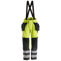 ProtecWork, Pantalon GORE-TEX imperméable avec poches holster, haute visibilité, Classe 2