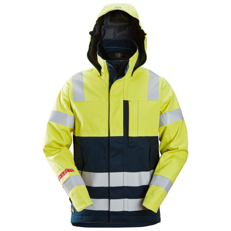 Vêtement de travail ProtecWork, Veste Shell imperméable, haute visibilité, Classe 3 personnalisable