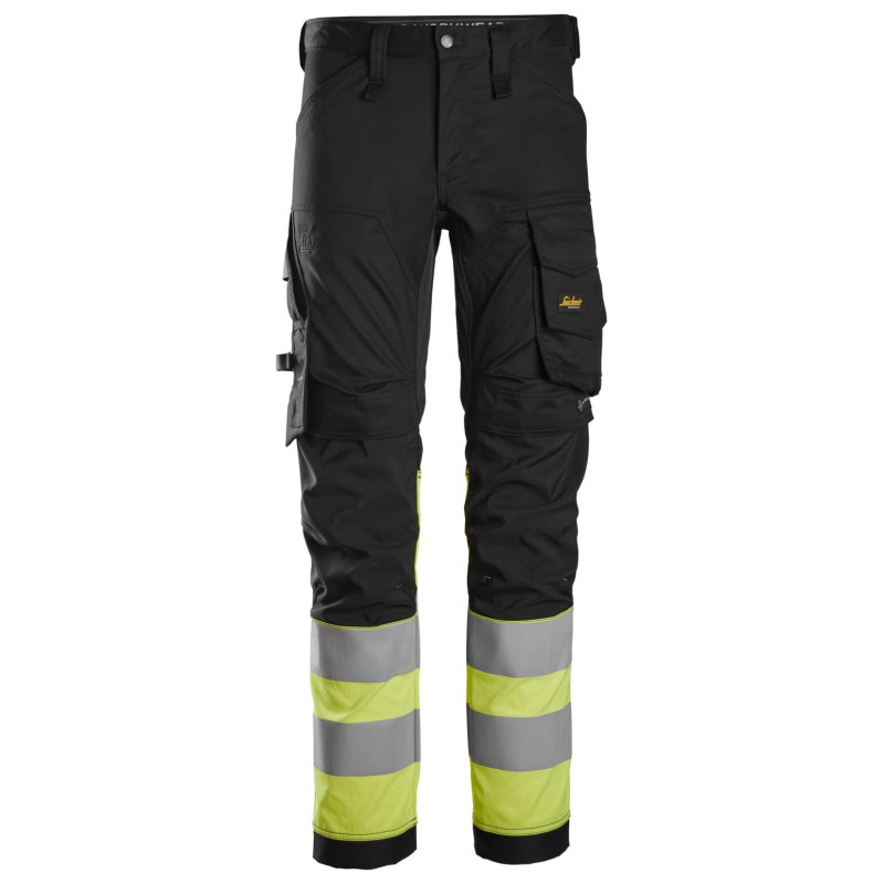 Vêtement de travail Pantalon en tissu extensible haute visibilité, Classe 1 personnalisable