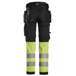 Vêtement de travail Pantalon en tissu extensible avec poches holster haute visibilité, Classe 1 personnalisable