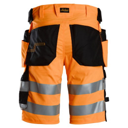 Vêtement de travail Short en tissu extensible avec poches holster haute visibilité, Classe 1 personnalisable