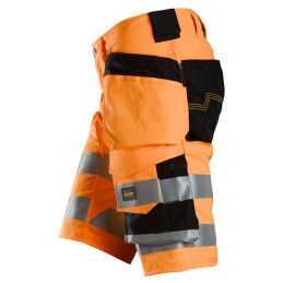 Vêtement de travail Short en tissu extensible avec poches holster haute visibilité, Classe 1 personnalisable