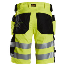 Vêtement de travail Short en tissu extensible avec poches holster haute visibilité, Classe 1 personnalisable