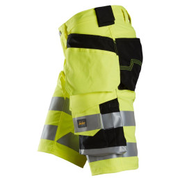 Vêtement de travail Short en tissu extensible avec poches holster haute visibilité, Classe 1 personnalisable