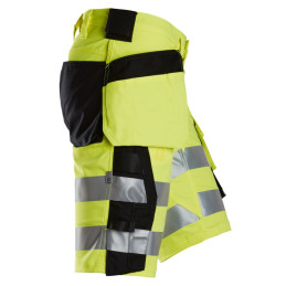 Vêtement de travail Short en tissu extensible avec poches holster haute visibilité, Classe 1 personnalisable