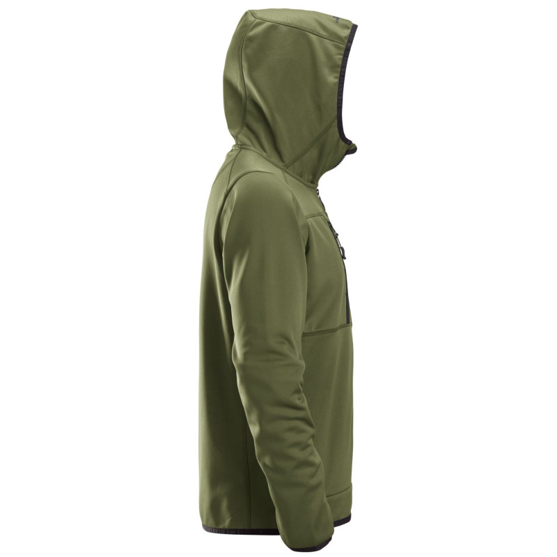 Vêtement de travail AllroundWork, Sweat-shirt à capuche en polaire avec fermeture à glissière pleine longueur personnalisable