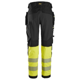 Vêtement de travail Pantalon de travail en tissu extensible avec poches holster haute visibilité, Classe 1 personnalisable