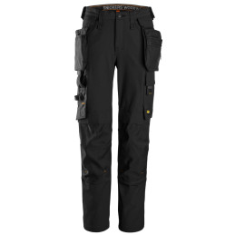 AllroundWork, Pantalon en tissu entièrement extensible pour femme avec poches holster détachables