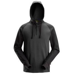 Vêtement de travail Sweat-shirt à capuche bicolore demi-zippé personnalisable
