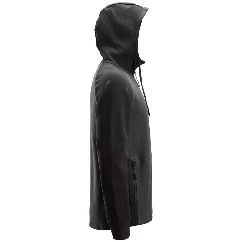 Vêtement de travail Sweat-shirt à capuche bicolore demi-zippé personnalisable