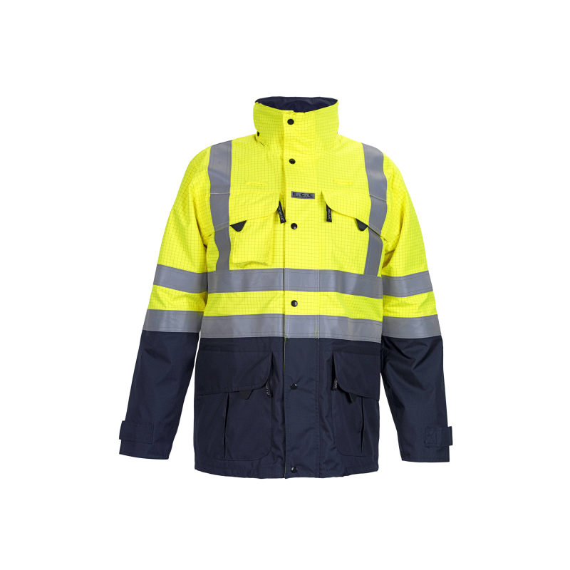Vêtement de travail Parka étanche haute visibilité, ignifugé et antistatique personnalisable