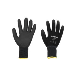 Gants de protection en polyester enduit PU, usage général (2100251) Workeasy Black PU