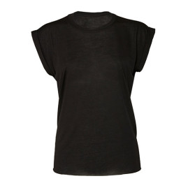 Femme  Flowy Muscle T-shirt with Rolled Cuff
