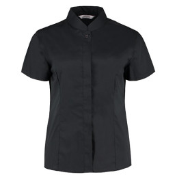 Women´s Tailored Fit Shirt Mandarin Collar Short Sleeve
