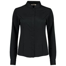 Women´s Tailored Fit Shirt Mandarin Collar Long Sleeve