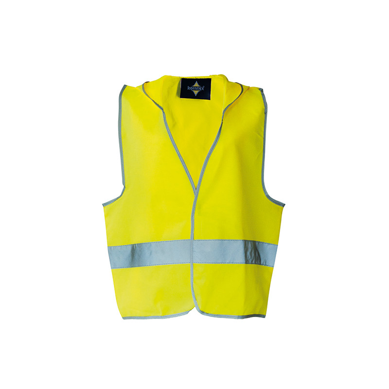 Vêtement de travail Gilet de sécurité  Haute Visibilté à capuche pour enfants EN 1150 personnalisable