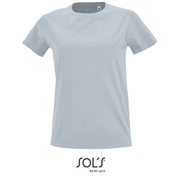 Femme  Round Neck Fitted T-shirt Imperial