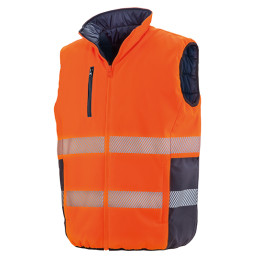 Vêtement de travail Reversible Soft Padded Safety Gilet personnalisable