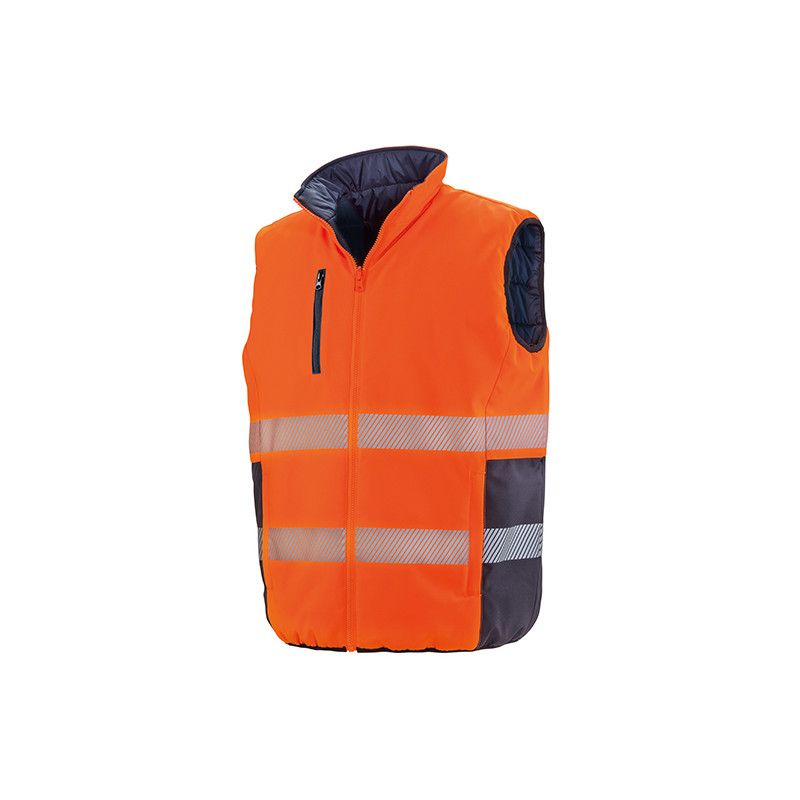 Vêtement de travail Reversible Soft Padded Safety Gilet personnalisable