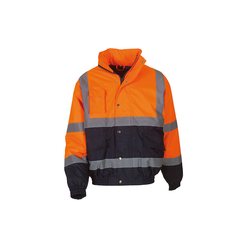 Vêtement de travail Blouson bombardier bicolore haute visibilité personnalisable